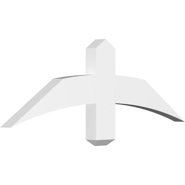 Ekena Millwork Bellingham Architectural Grade PVC Gable Bracket, 36"W x 12"H x 2"D x 4"F, 8/12 Pitch GBP036X12X0204BEL00 - main